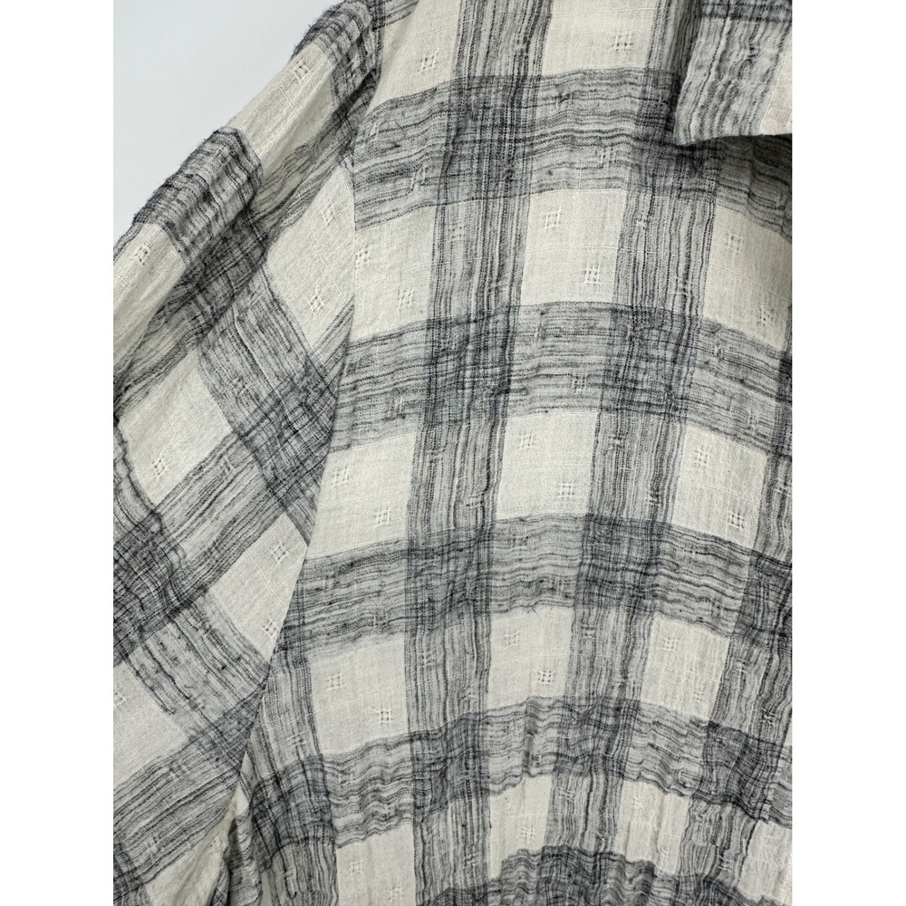 easel plaid shirt tunic oversized button down women's size M - Picture 2 of 6